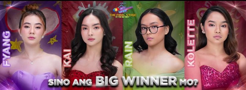 SamLySizzies's tweet photo. grabe yung face card ng mga eabab na to. congrats Fyang, Kai, Rain and Kolette. abante babae! 🤍 https://t.co/5KaVnHbL0q