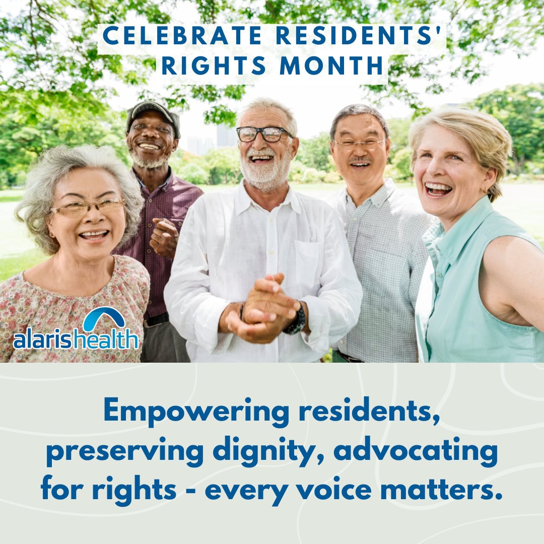 AHKearny's tweet image. 🗝️ Celebrating Residents’ Rights Month! 🌟 At Alaris Health, we honor and uphold the rights and dignity of all our residents. Let's continue to advocate for respect, autonomy, and quality care every day. 💙 #ResidentsRightsMonth #DignityAndRespect #AlarisHealth #Advocacy