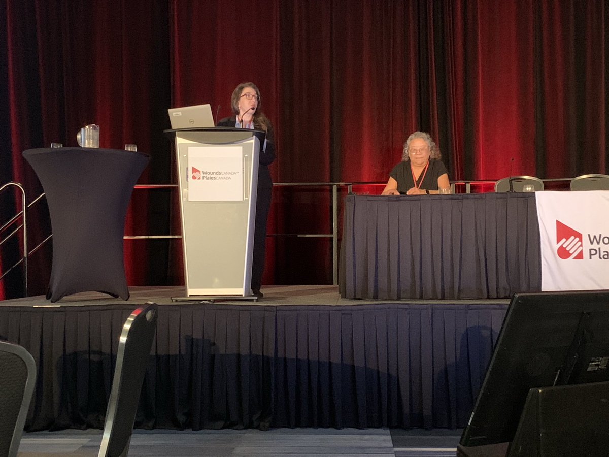 #WoundsCanada2024 Rebecca Dyck presenting on Assessment of Canadians at Risk of Pressure Injury. Moderated by Wounds Canada Board Director Holly Calliou. ⁦