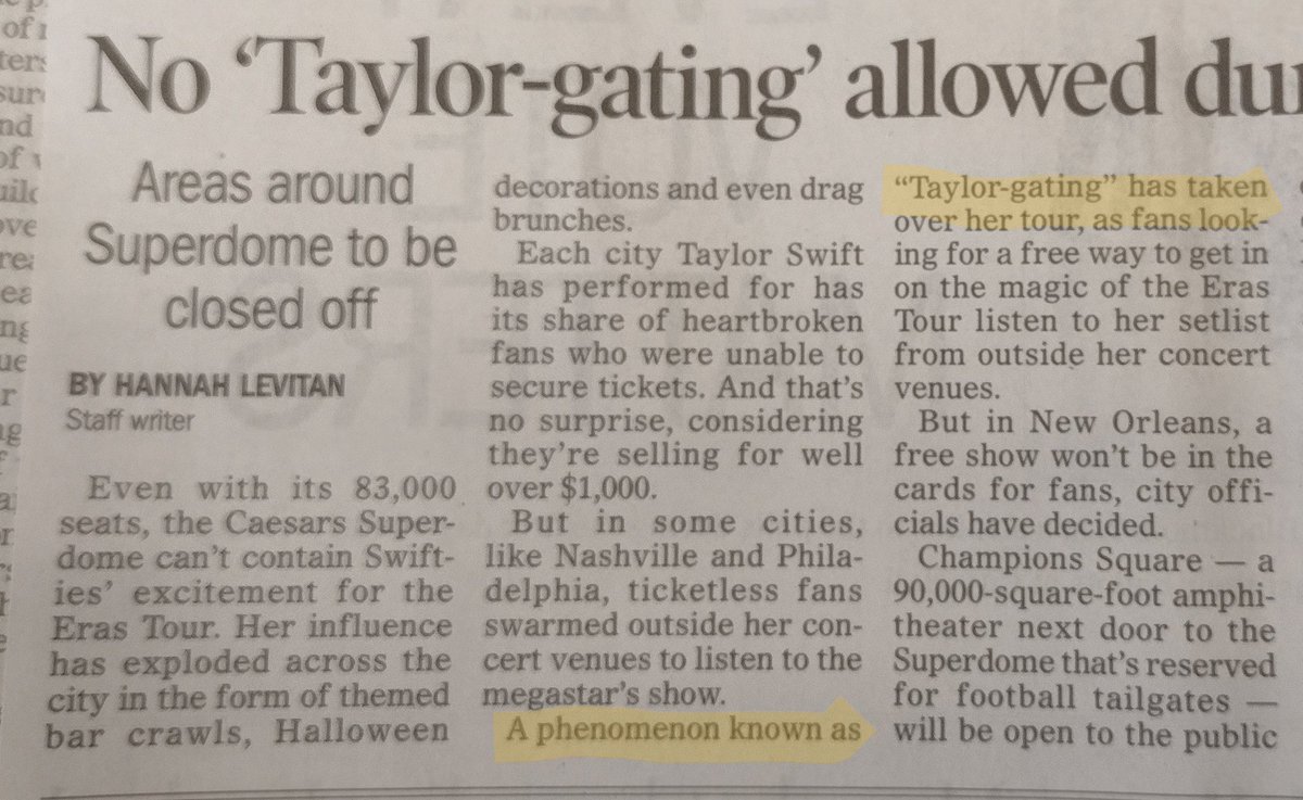 In today's Times-Picayune, "Taylor-gating:"