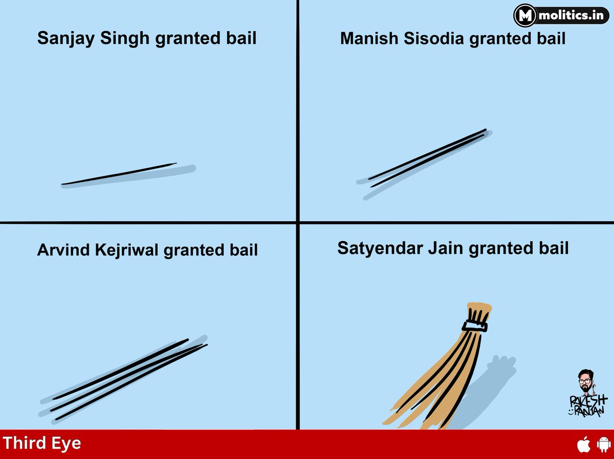 moliticsindia's tweet image. सत्य की जीत या सत्येंद्र की रिहाई?

@cartoonistrrs
 
#SatyendraJain #AAP