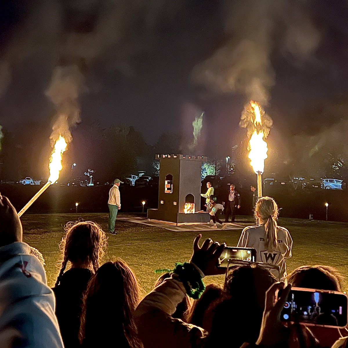 stolch314's tweet photo. What is it about teenagers and a big fire that makes it really feel like fall in the Midwest? 😂

It was a great Homecoming 2024 for my daughter. https://t.co/SNDQ9eFv4g