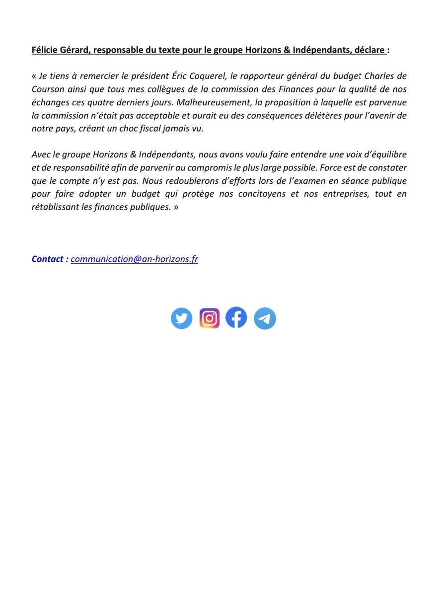 Députés Horizons & Indépendants tweet media
