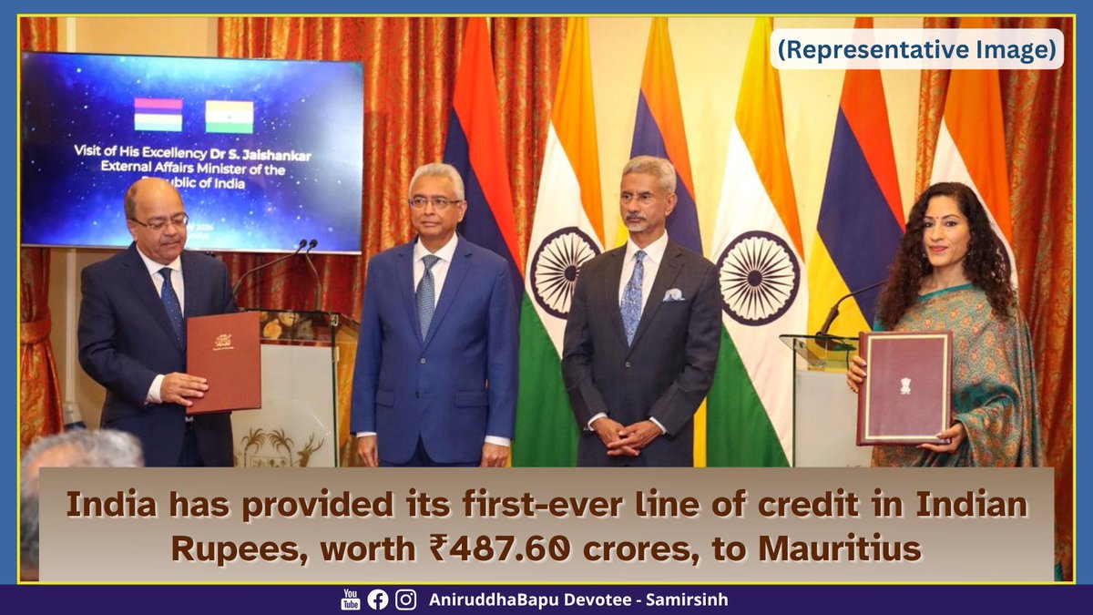 samirsinh189's tweet photo. India provides its first-ever line of credit (LoC) in the #IndianRupee. The LoC of ₹487.60 crores has been extended to #Mauritius to fund their water pipeline replacement project.

Earlier this month, when UK took the decision to return the #ChagosIslands to Mauritius, both the #UK and Mauritius formally recognised India’s involvement in their joint statement. India has always been a consistent supporter of Mauritius’s claim to sovereignty over the Chagos Islands in the Indian Ocean.

#IndiaMauritius ties are reaching their peak. The developments in the bilateral relationship between the two countries are helping to bolster security in the #IndianOceanRegion and also augmenting #dedollarization.