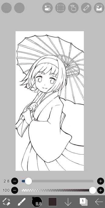 続きはまた明日 こう見ると長い間アナログで描いてきた成果が出てる気がする(デジタルで線画描けないマン) 