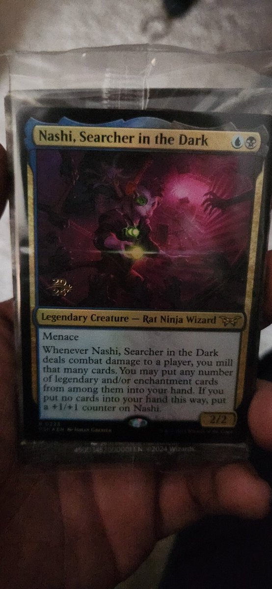 Lum1nar1an's tweet photo. Moving on to some of the box exclusives, I forgot to take a picture of the spin down die, but the art card and the hollow stamped nashi that comes with it are both quite good looking cards, and honestly those alone kind of make the box worth it for a casual collector like me https://t.co/EjSDpBF5nk