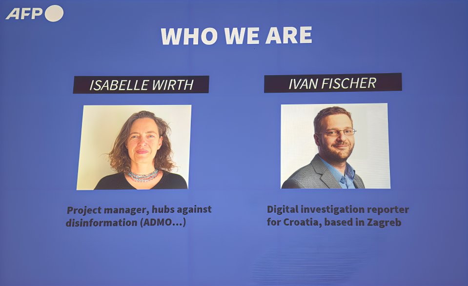 CFImedias's tweet photo. 🔵 What can be learned from fact-checking at an international news agency?
🔵 What are the best practices, standards and tools required? 
🔵 What are the disinformation narratives monitored in Croatia and the region?
🎙️ Discussions and questions between AFP journalists Ivan Fischer, a fact-checker for Croatia, and Isabelle Wirth, European Media Projects Manager and member of the EDMO executive board, were held with the student beneficiaries of the Balkan Voices II program.
🔹 58 journalists from across the Balkans are gaining crucial skills to fight disinformation. 
👉 Balkan Voices II Project : https://t.co/8SfH2NtORV 

#CFImédias #ProjetEnAction #BalkanVoicesII #FactChecking #MediaTraining