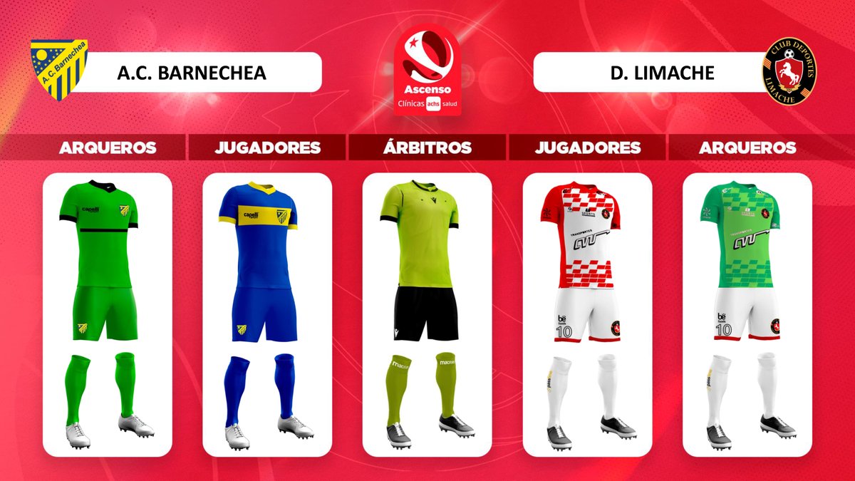 CampeonatoCL's tweet image. 👕🩳🧦Este es el #DressCode de la #Fecha30 del #AscensoClínicasAchsSalud🏆

Parte 1️⃣

📌 @DepRecoletaSADP   🆚 @Rangersdetalca_ 

📌 @ClubMagallanes   🆚  @sanluis_qta 

📌 @AC_Barnechea  🆚  @CDLimache 

📌 @CDLS_OFICIAL  🆚 @Temucooficial