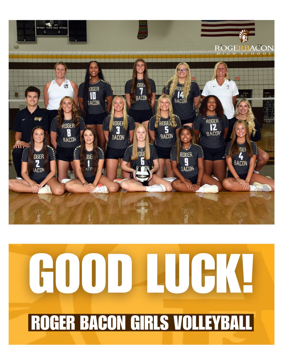 Roger Bacon Athletics (@rbspartans) on Twitter photo 🏐 <a href="/RogerBaconGVB/">Roger Bacon Girls Volleyball</a> takes on Clinton Massie in the OHSAA District Quarterfinals this afternoon! Good luck to our Spartans!
TICKETS: ohsaa.org/tickets
📍 Lakota West High School
⌚ 2 PM
Follow <a href="/RBHS_President/">Steve Schad</a> for end of set updates!
#HailSpartans 🏐 <a href="/RogerBaconGVB/">Roger Bacon Girls Volleyball</a> takes on Clinton Massie in the OHSAA District Quarterfinals this afternoon! Good luck to our Spartans!
TICKETS: ohsaa.org/tickets
📍 Lakota West High School
⌚ 2 PM
Follow <a href="/RBHS_President/">Steve Schad</a> for end of set updates!
#HailSpartans