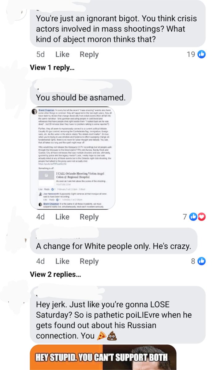AvalonResists's tweet photo. BC Conservative Brent Chapman getting what he deserves on FB.
I can't say this enough; never vote conservative.
#NeverVoteConservative
#bcelxn https://t.co/tkW7SkSePq