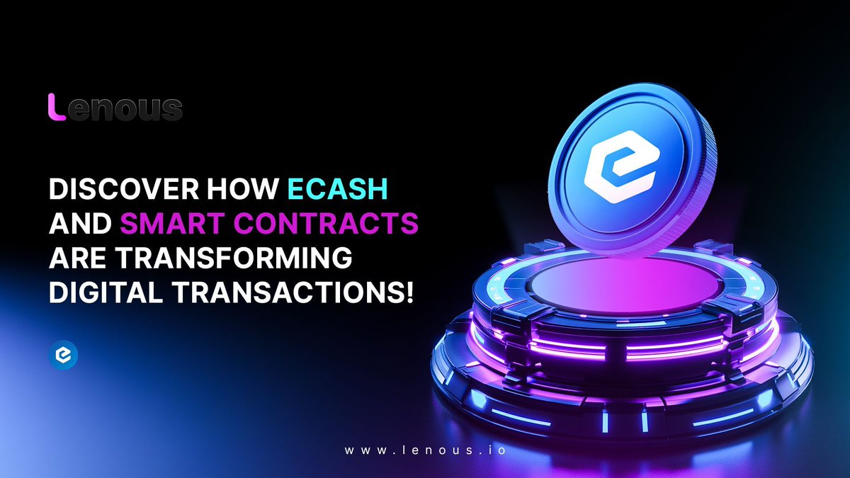LenousDex's tweet image. 🚀 Discover how eCash and smart contracts are transforming digital transactions! Learn about their advantages, challenges, and future potential. Read the full article from Lenous Protocol Academy here: buff.ly/4eXC0aP #LenousProtocol #eCash #smartContracts