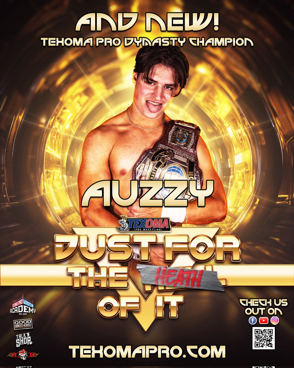 Congratulations to the NEW Texoma Tag Team Champions Barrett Brown and Izzy James !!

Also, congratulations to the NEW Dynasty Champion Auzzy !!!

Hope everyone enjoyed Just For The Heath Of It!