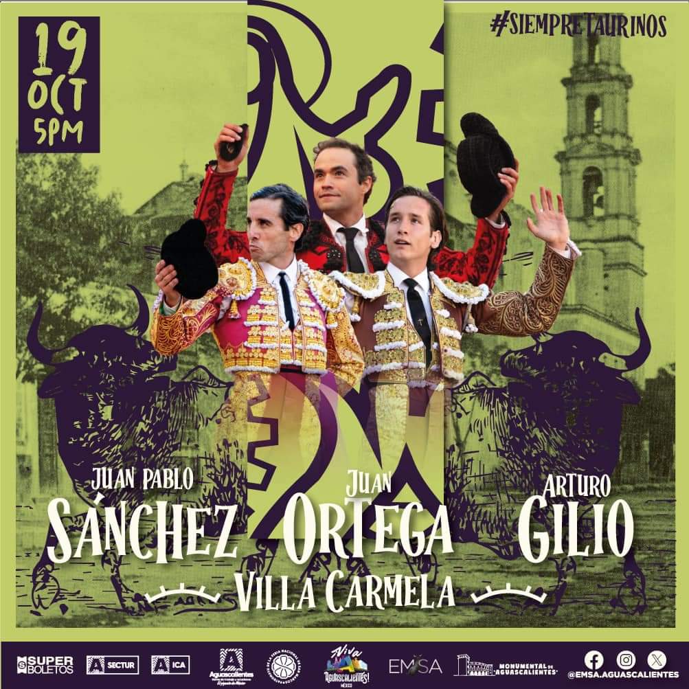 Sábado 19 de Octubre 5pm
🎟 Boletos en taquilla de la plaza y superboletos.