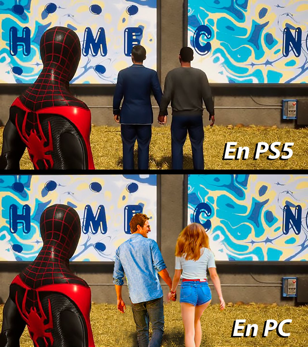 kaiser_drago's tweet photo. Los modders van a tener mucho trabajo con el Spiderman 2 en PC 😂 https://t.co/iElhXf2FrX