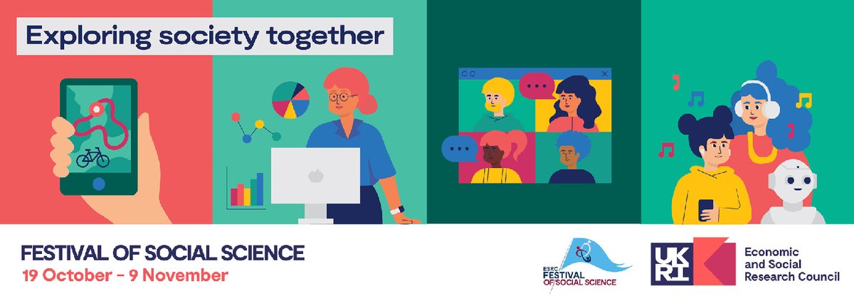 Join us for the ESRC Festival of Social Science 2024. Featuring topics like the benefits of yoga in midlife, digital communities for LGBTQ+ young people, cybersecurity for all ages, underwater farming &amp; the positive impact of teachers on student wellbeing bit.ly/4epvJod