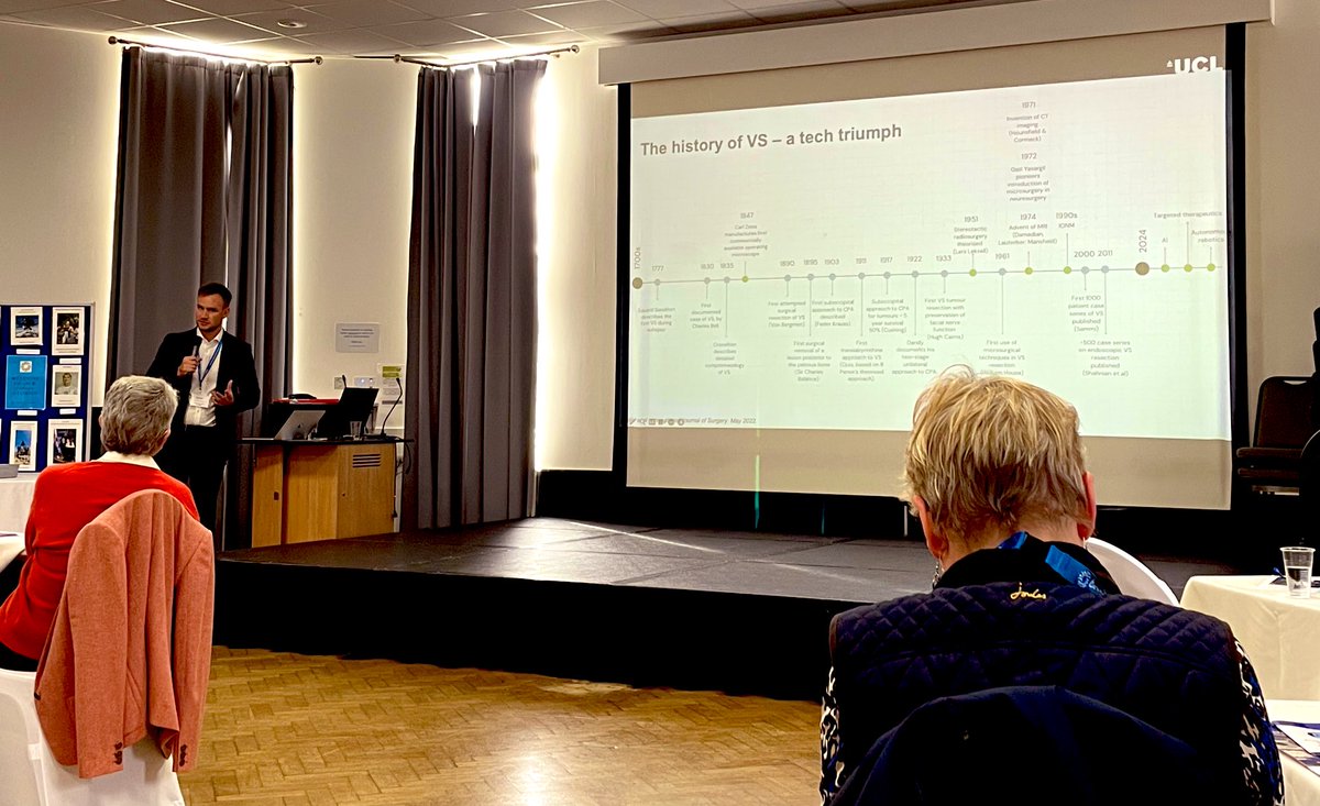 SimonWNeuro's tweet photo. What a truly incredible experience at the @BANAUK conference in Cambridge today. Patients, surgeons, and all manner of experts coming together with one goal - improving the lives of vestibular schwannoma patients. https://t.co/xr7xSHg6ML