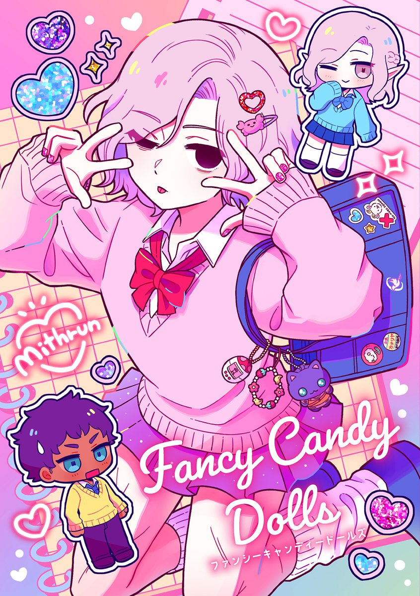 入稿できたのとページ数少しだけ増えたので改めて10/27SPARKのカブミス新刊のサンプルです😸
185歳のおじさんがずっとかわいい格好(メイド、ギャル、天使界隈など)をしてるフルカラーイラスト+1Pギャグ漫画の本です 若ミスもいます A5サイズ/本文P16/500円 