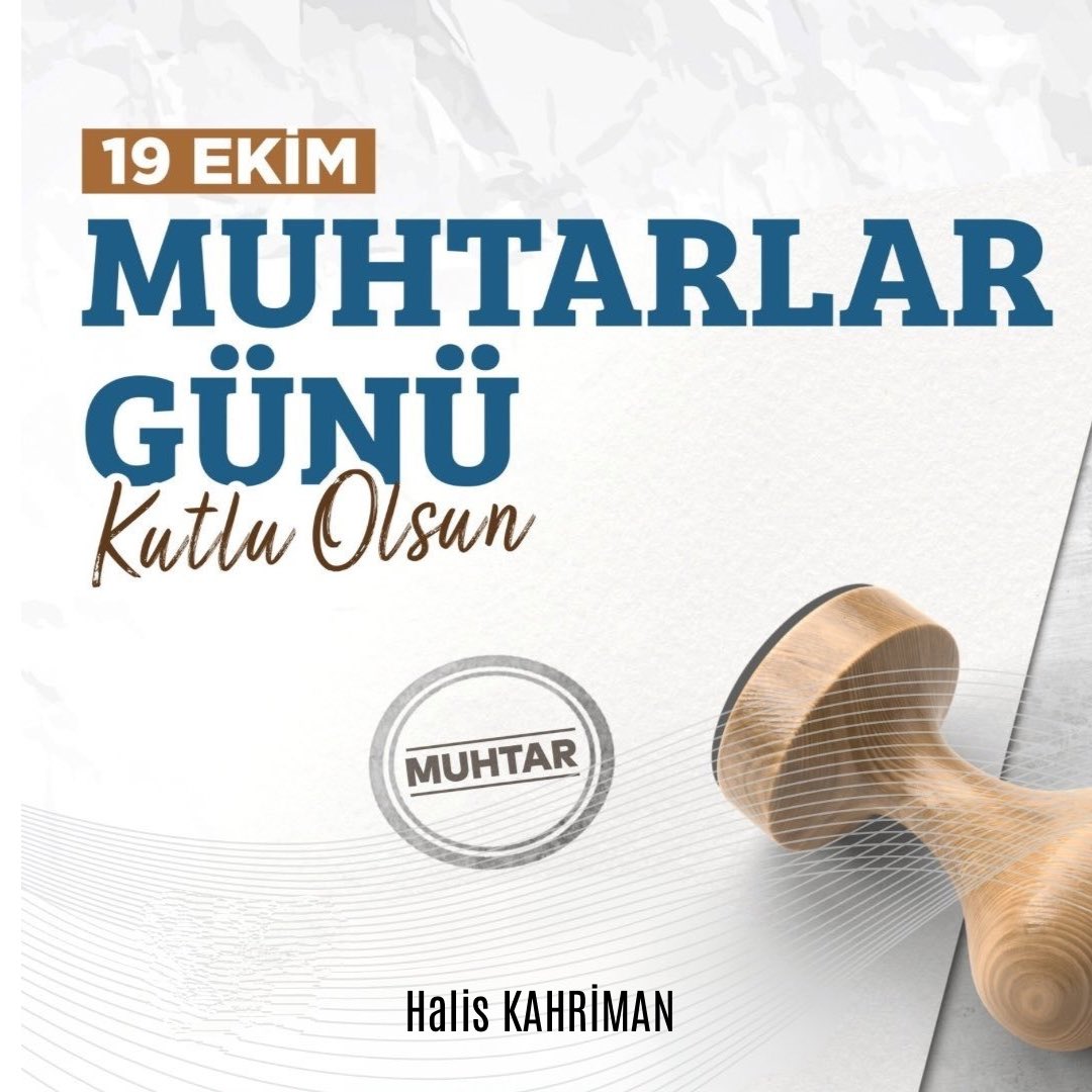 Yerel demokrasimizin temel taşı olan muhtarlarımız, halk ile merkezi yönetim arasındaki en önemli ve en güçlü köprüdür. 

Görevlerini büyük bir sorumluluk ve özveriyle yerine getiren tüm muhtarlarımızın #19EkimMuhtarlarGünü’nü kutluyor, çalışmalarında başarılar diliyorum.