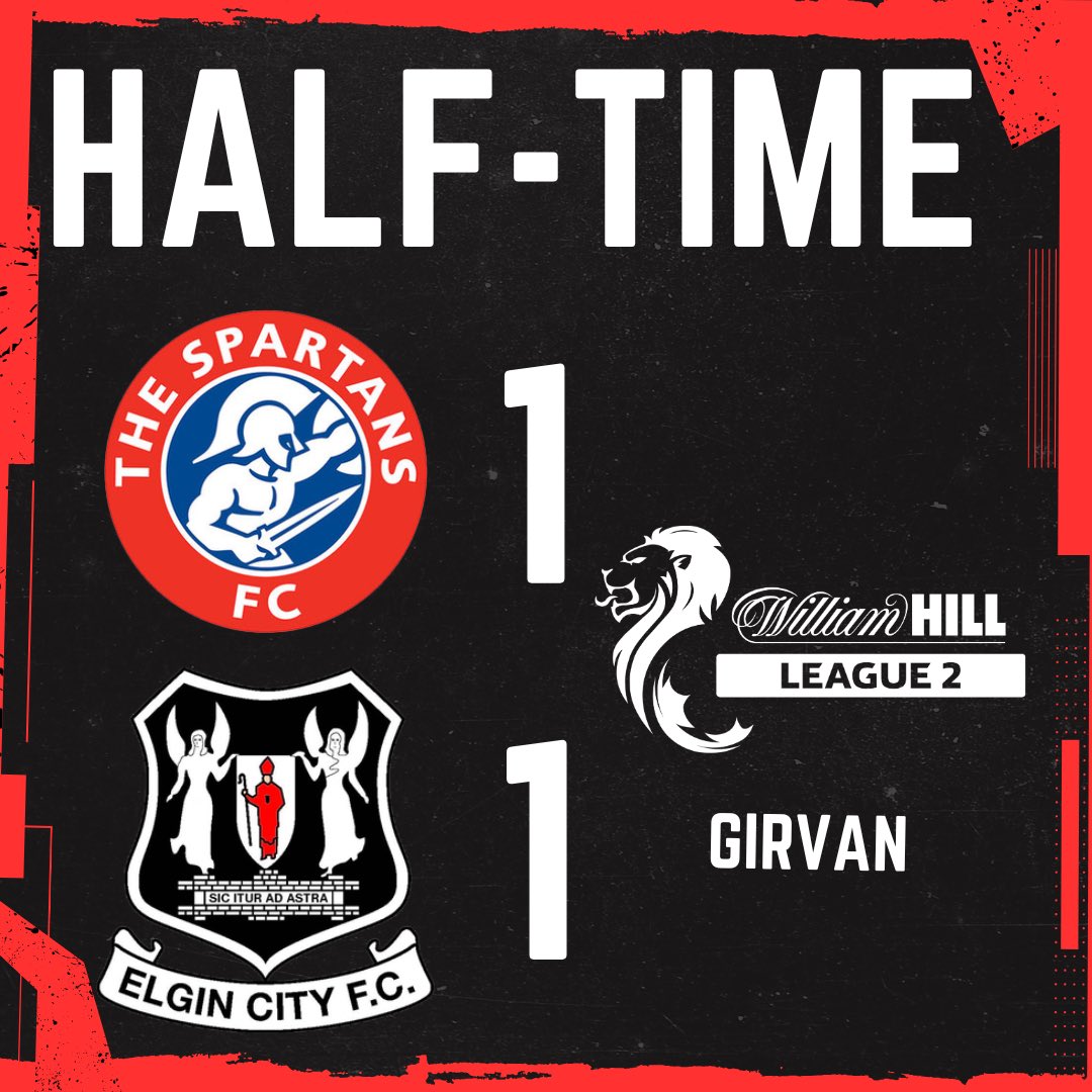 A Kyle Girvan header was cancelled out by a Spartans penalty in a evenly contested first half