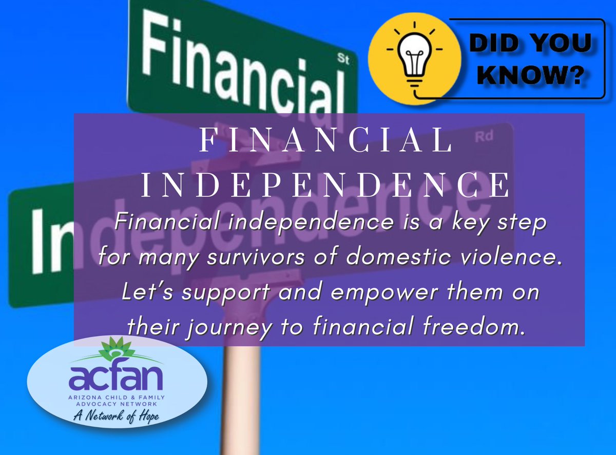 AcfanTweets's tweet photo. Financial independence is a key step for many survivors of domestic violence. Let’s support and empower them on their journey to financial freedom. 💜 #DVAM #EndDV #FinancialEmpowerment https://t.co/LQAkhJQZJh