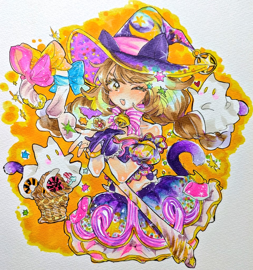 Trick or Treat🍪🦇🍭
＃オトカドール　＃ハロウィンイラスト2024　＃コピック