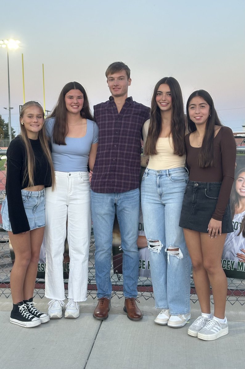 Thank you Reese, Sydney, Vance, Brooke and Jocey for all you’ve put into our program! Senior Night!