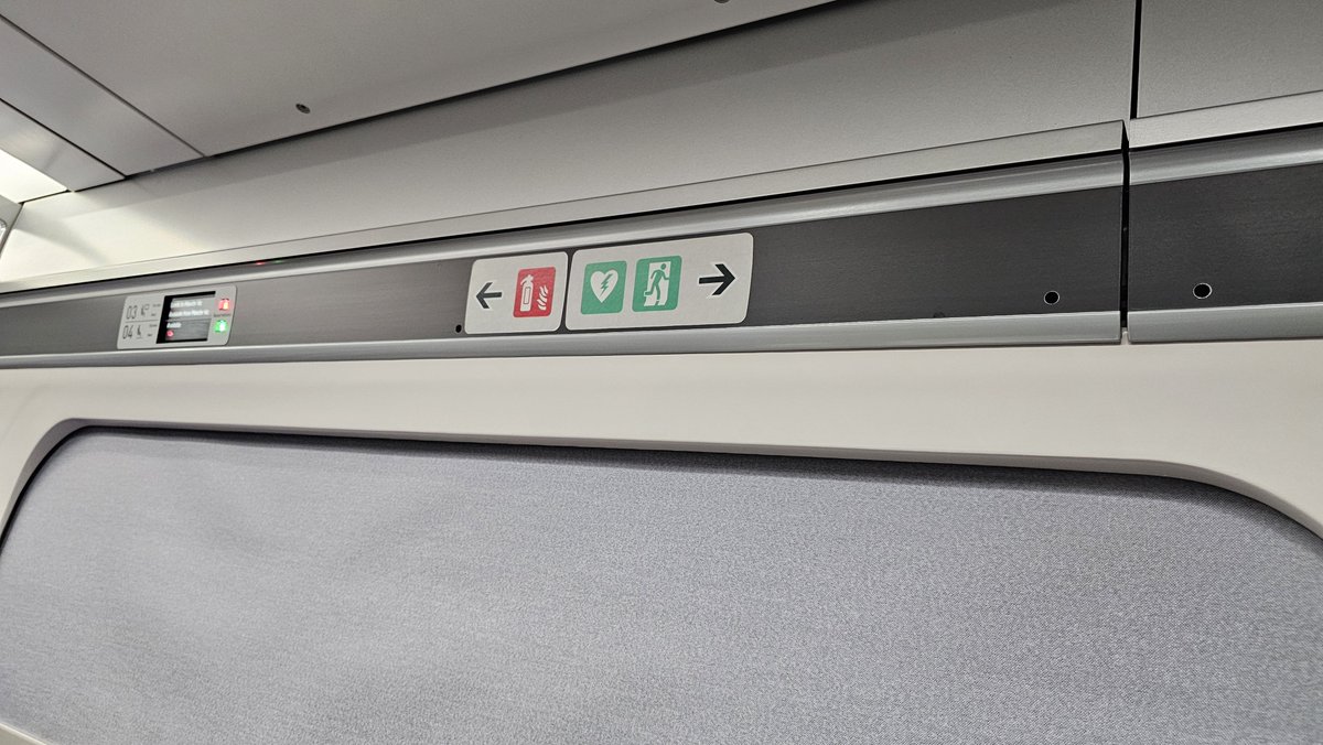 A picture of a reservation indicator for a seat in a train