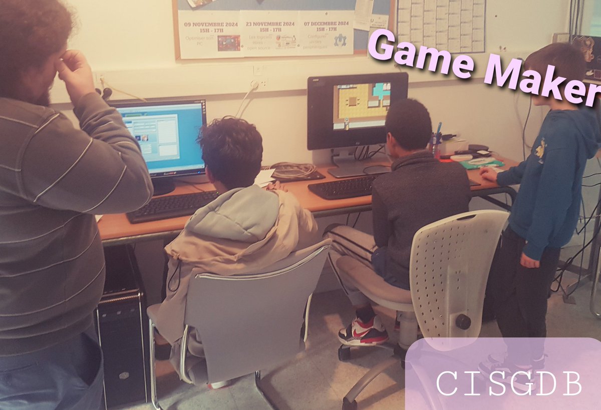 Com_CISGDB's tweet photo. Après-midi Game Maker ! https://t.co/k87nuzpYZ7
