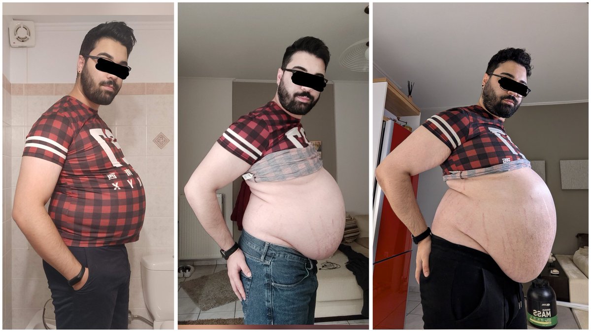 A few years and over a hundred pounds later 😳🫃🏻