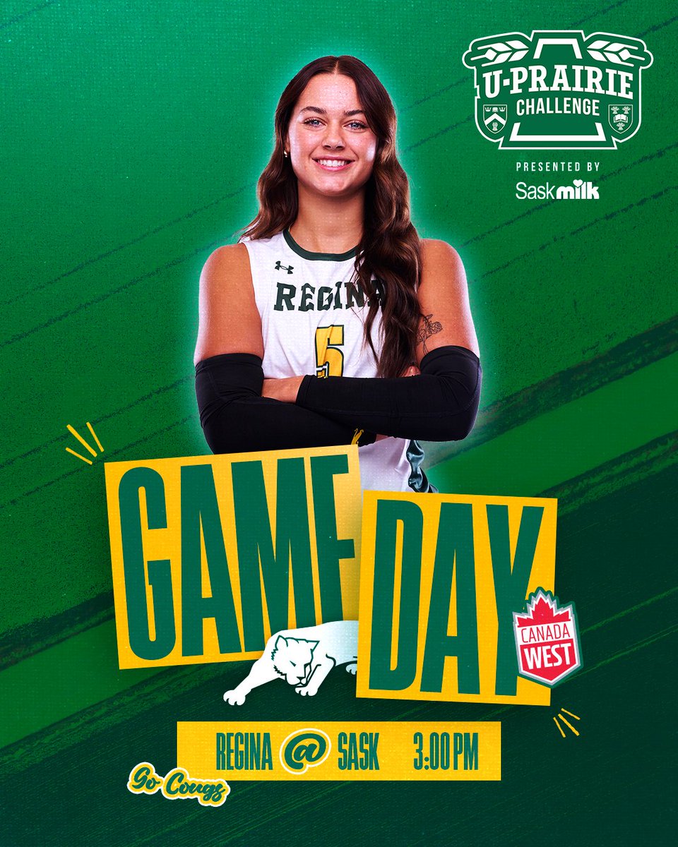 Looking for one more in Saskatoon today 😻

🆚 <a href="/HuskieWVB/">Huskie Women's Volleyball</a> 
🕒 3:00 PM
📌 Saskatoon, SK (PAC)
💻 canadawest.tv ($)
📊 reginacougars.com/wvbstats