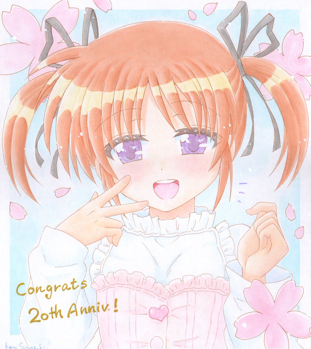 kou_sinozuki's tweet photo. なのはちゃんとフェイトちゃん
20周年記念のキービジュめちょかわいい https://t.co/IAdAjhvGiD