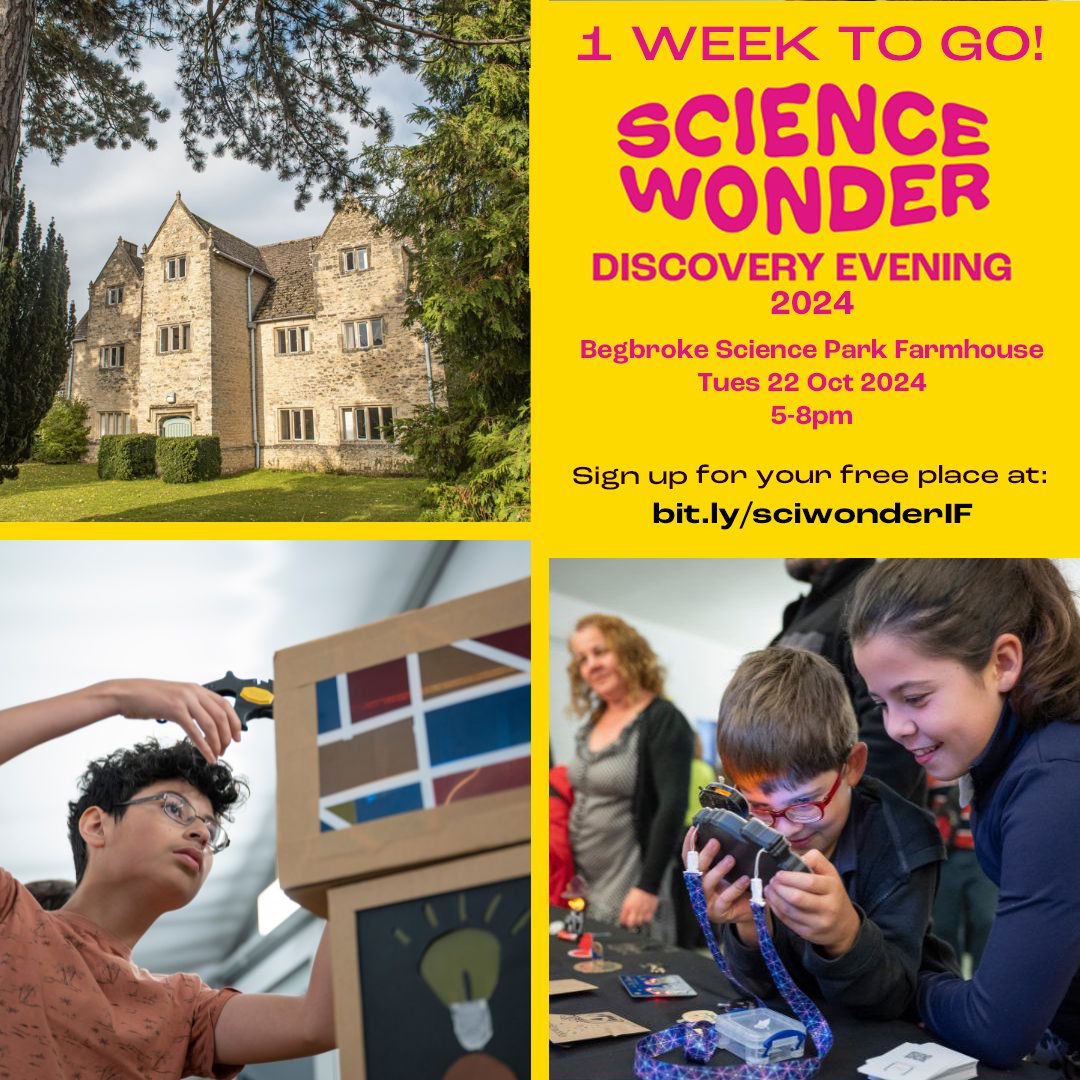 We will be returning at the Science Wonder Discovery Evening <a href="/BegbrokeScience/">Oxford University Science Park, Begbroke</a> by <a href="/Oxford_IF/">IF Oxford</a>, come check us out~