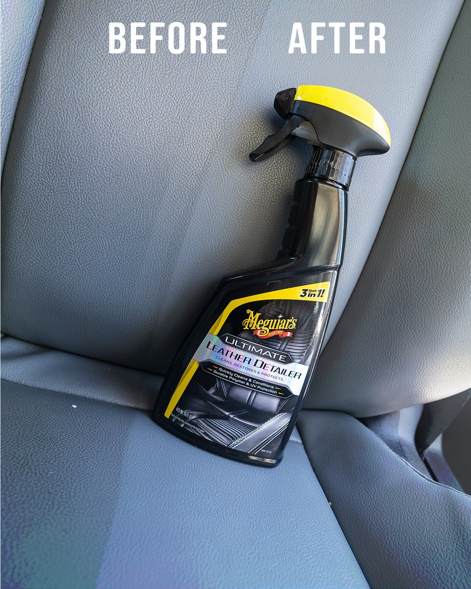 Meguiars's tweet photo. Time to clean, condition &amp; protect leather! 💪 All at the same time! 😳 

#meguiars #leather #ultimate #threeinone #leatherwipes #leathercleaner #leatherprotectant https://t.co/WckqYhsiWI