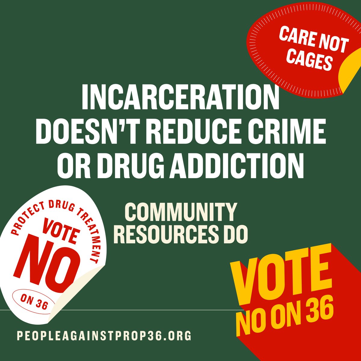 Prop 36 doesn’t fix homelessness, drug use, or crime.

It wastes millions of taxpayer dollars that could be spent on resources that keep communities safe like mental healthcare, housing services, and K-12 school programs.

Learn more at: PeopleAgainstProp36.org
