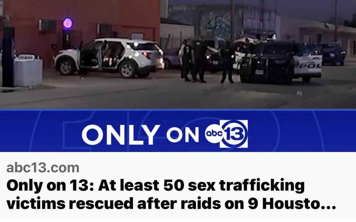At least 50 s*x tr@fficking survivors rescued after raids on 9 Houston-area businesses with drug cartel ties was busted in Houston last night‼️

Authorities believe this could be the “largest operation of its kind in Texas history”. 

Full article: abc13.com/post/houston-c…