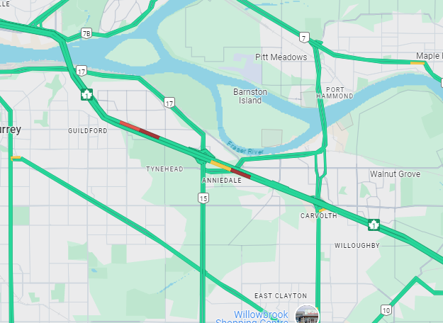 NewsRadioVAN's tweet image. 8:05-#LangleyBC 
Two collisions on #BCHWY1 WB
WB HOV and left  lanes blocked at 192 St.
WB left and right lanes blocked at 160 St.
Emergency crews on scene. Expect delays.