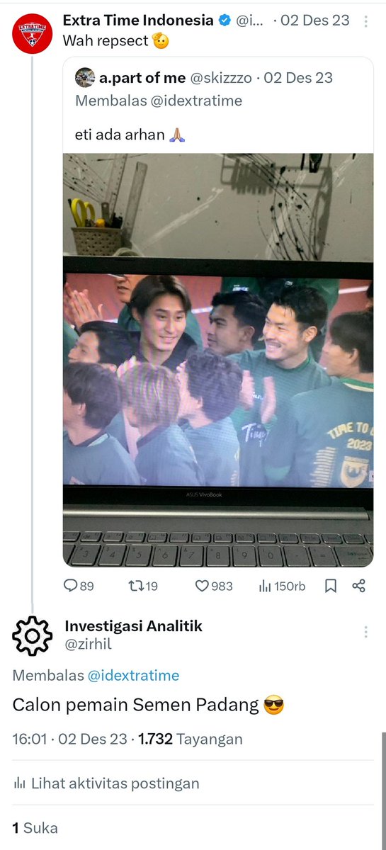 zirhil's tweet photo. @idextratime Setahun yang lalu udah ane prediksi, hal ini tinggal tunggu waktu. 😎 https://t.co/SHCwyjv2U3