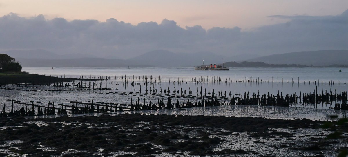 PS Waverley sailing past the Clyde Timber Ponds on the penultimate sailing of 2024. <a href="/PS_Waverley/">Paddle Steamer Waverley</a> <a href="/PSPS_UK/">PSPS</a> <a href="/NatHistShips/">National Historic Ships UK</a> <a href="/discinverclyde/">Discover Inverclyde</a>