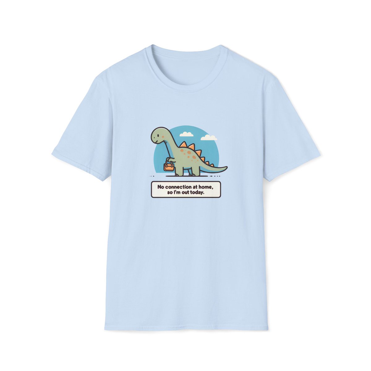 TeeCompiler's tweet photo. 🦕 Out and about because "No connection at home"! This adorable dino tee is perfect for those days when the Wi-Fi’s down and adventure calls. 🌤️

Get yours and embrace the offline vibes! 📱💬

#DinoLife #NoWiFi #CuteTShirt #OfflineAdventure

https://t.co/gzPEzXm6Mr https://t.co/MfJ2S2y3yw