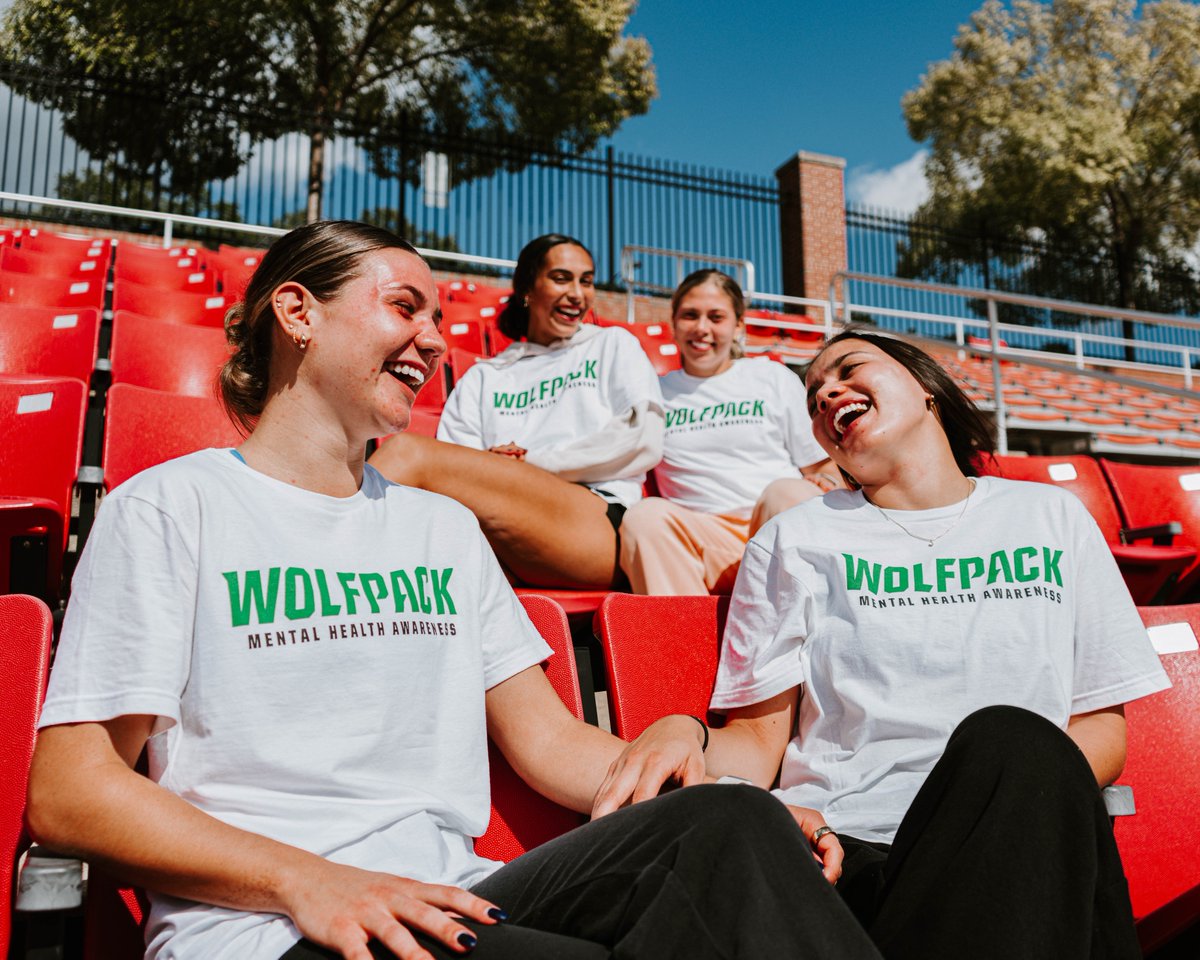 PackWSoccer's tweet photo. We are the Wolfpack, but we’re so much more! 💚

Join us tomorrow by wearing GREEN to show support for mental health awareness.

#PackWSOC | #GoPack https://t.co/u2e4zJohNp
