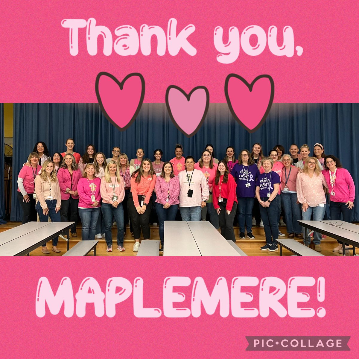 Maplemere’s Casual for Cancer event raised over $400 for the American Cancer Society/ Making Strides Against Breast Cancer. So grateful for the amazing people I get to work alongside each day! 💖 <a href="/Maplemere/">MaplemereElementarySchool</a> <a href="/SweetHomeCSD/">Sweet Home Central School District</a> <a href="/SHEAUnion/">SweetHomeEducAssoc</a>