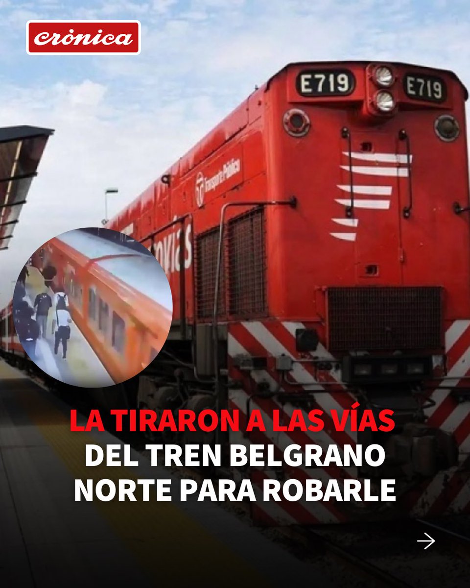 🔴 ESTÁ FUERA DE PELIGRO 

✨ Una joven de 19 años fue arrojada a las vías del tren Belgrano Norte, en Buenos Aires, por un ladrón que le robó el celular.

📹 Las cámaras de la estación Manuel Alberti registraron el momento en que la joven cae desde la formación e impacta contra