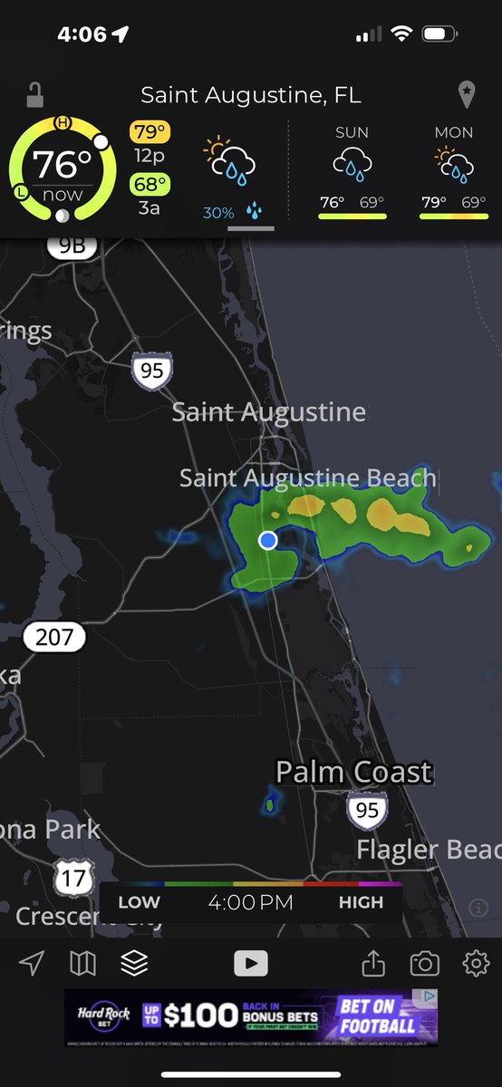 Seriously 
I don’t think it’s raining anywhere else in Florida.