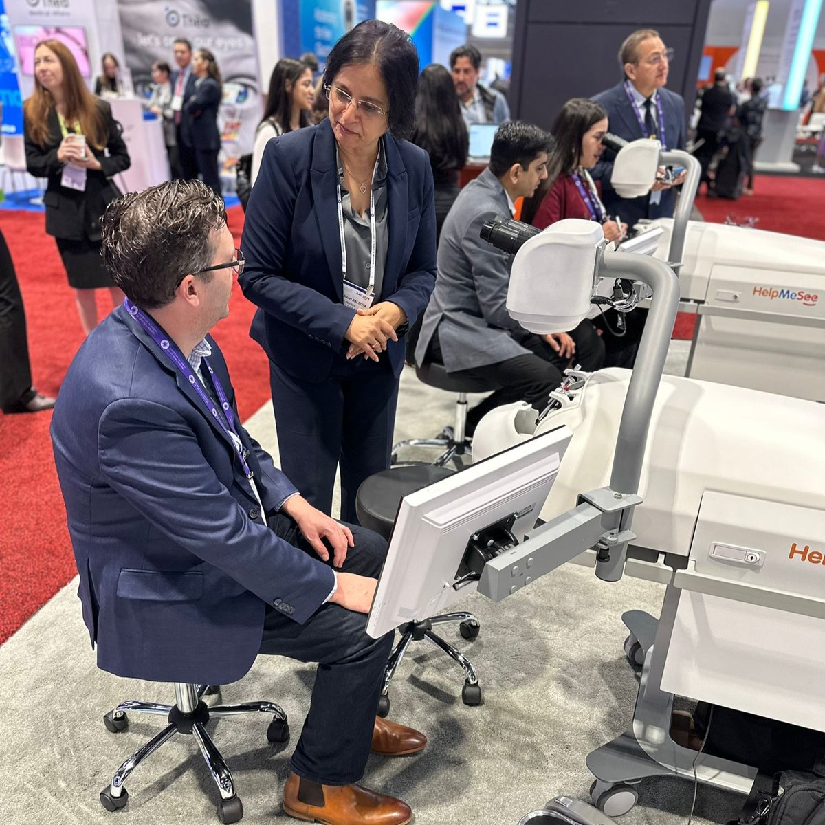 HelpMeSee's tweet photo. It’s day one of #AAO2024! HelpMeSee is showcasing our cutting-edge Cataract Surgery Simulation-based Training Program with free demos every day! Explore our immersive courses in #MSICS, #Phacoemulsfication, and more. https://t.co/LjAwztCX3A