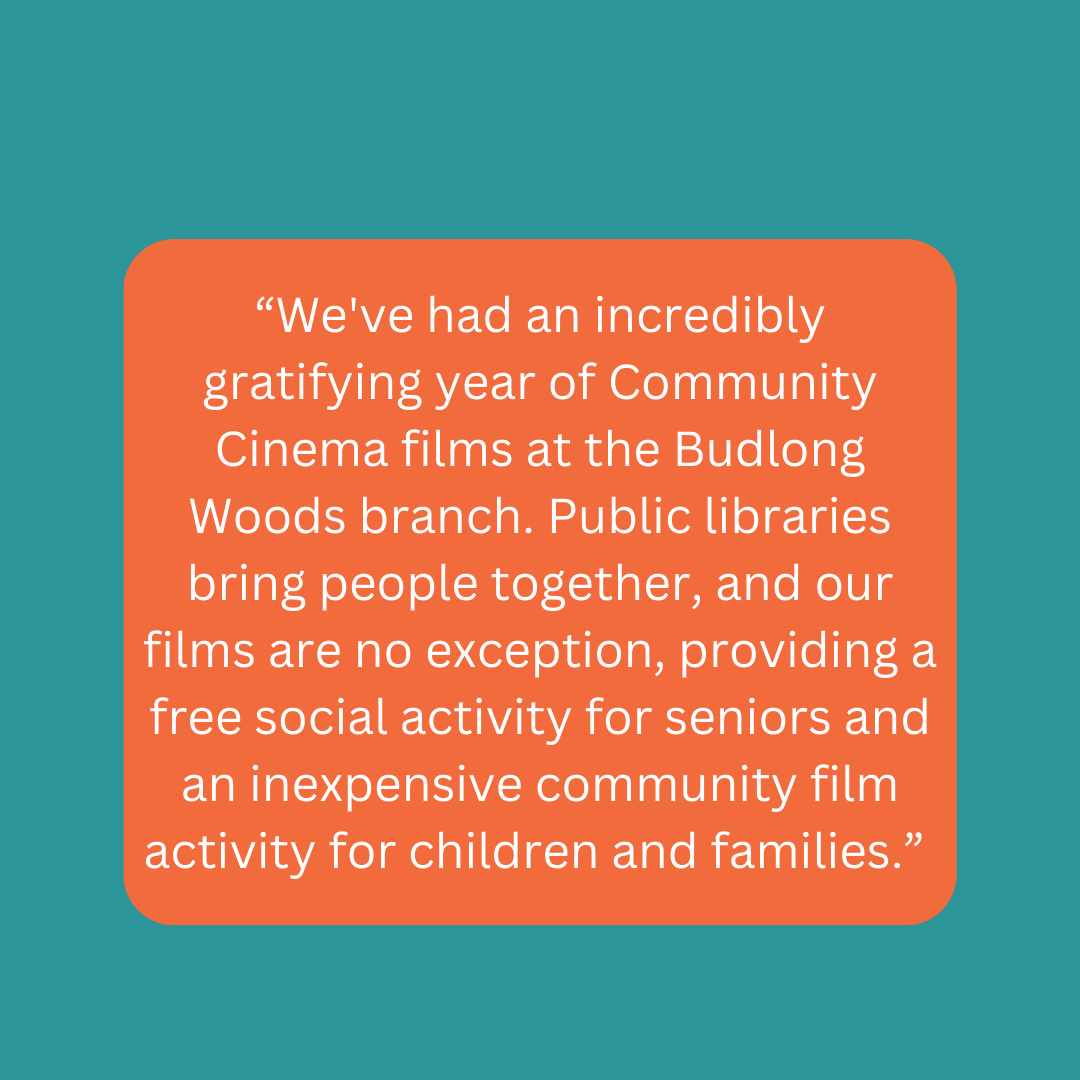 At <a href="/chipublib/">Chicago Public Library</a>, Chicagoans of all ages and stages of life can drop in for free movie screenings through the Community Cinema program. Thanks to Free for All Chicago for providing Chicagoans with the chance to connect in their Library through film! bit.ly/3TbfFif