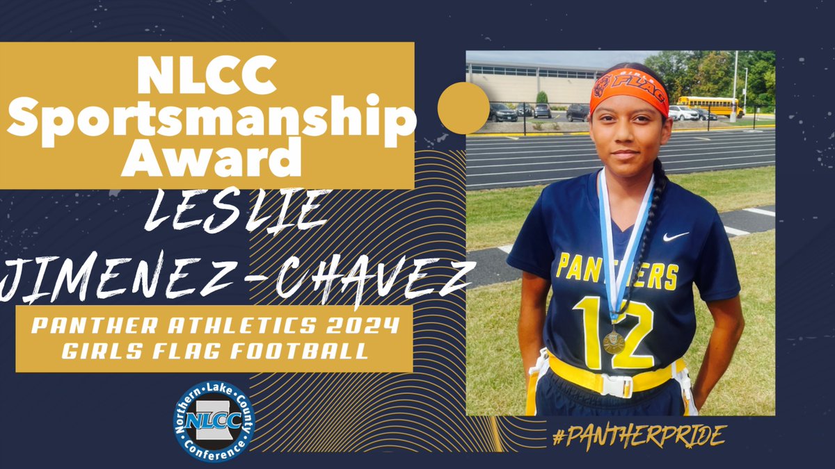 Leslie Jimenez-Chavez is our NLCC Sportsmanship Award Winner for flag football!  
Congratulations Leslie for your sportsmanship on and off the field!  #WeAreRL #PantherPRIDE 
#ThisIsHSFootball
<a href="/BearsOutreach/">Chicago Bears</a>
<a href="/usnikefootball/">Nike Football</a>
<a href="/Gatorade/">Gatorade</a>
<a href="/BWWings/">Buffalo Wild Wings</a>
<a href="/NFLFlag/">NFL FLAG</a>
<a href="/USAFootball/">USA Football</a>
<a href="/Silva321FUTP60/">Gustavo Silva</a>