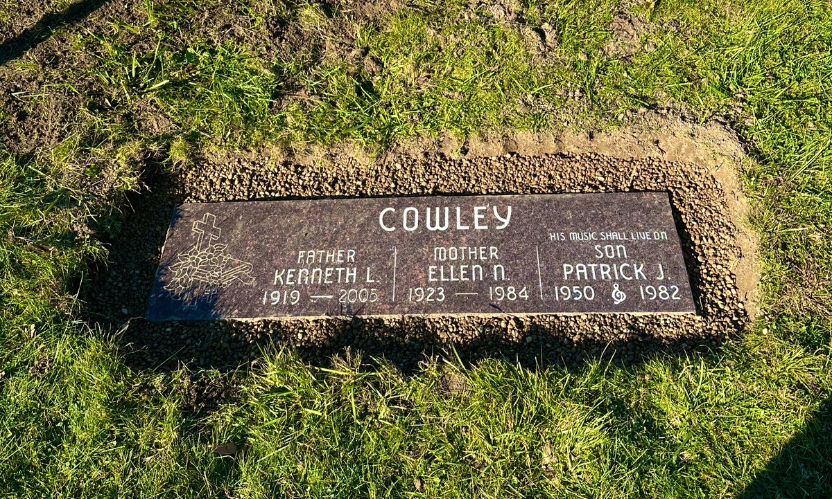 ColinBoardway's tweet image. Patrick Cowley was a pioneer of electronic dance music. He was born in Buffalo, NY and today is his birthday. It’s really hard to find his grave, so I fixed it.