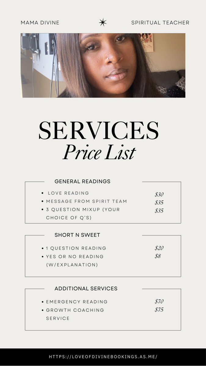 LoveOfDivine's tweet image. New update to Readings! I am back open and prices have decreased โจ๐ Happy to be reading for you all again ๐ค