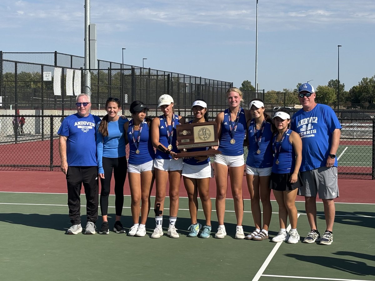 Your Four Time 5A State Tennis Champions! Congratulations! Andover finishes with 58 team points