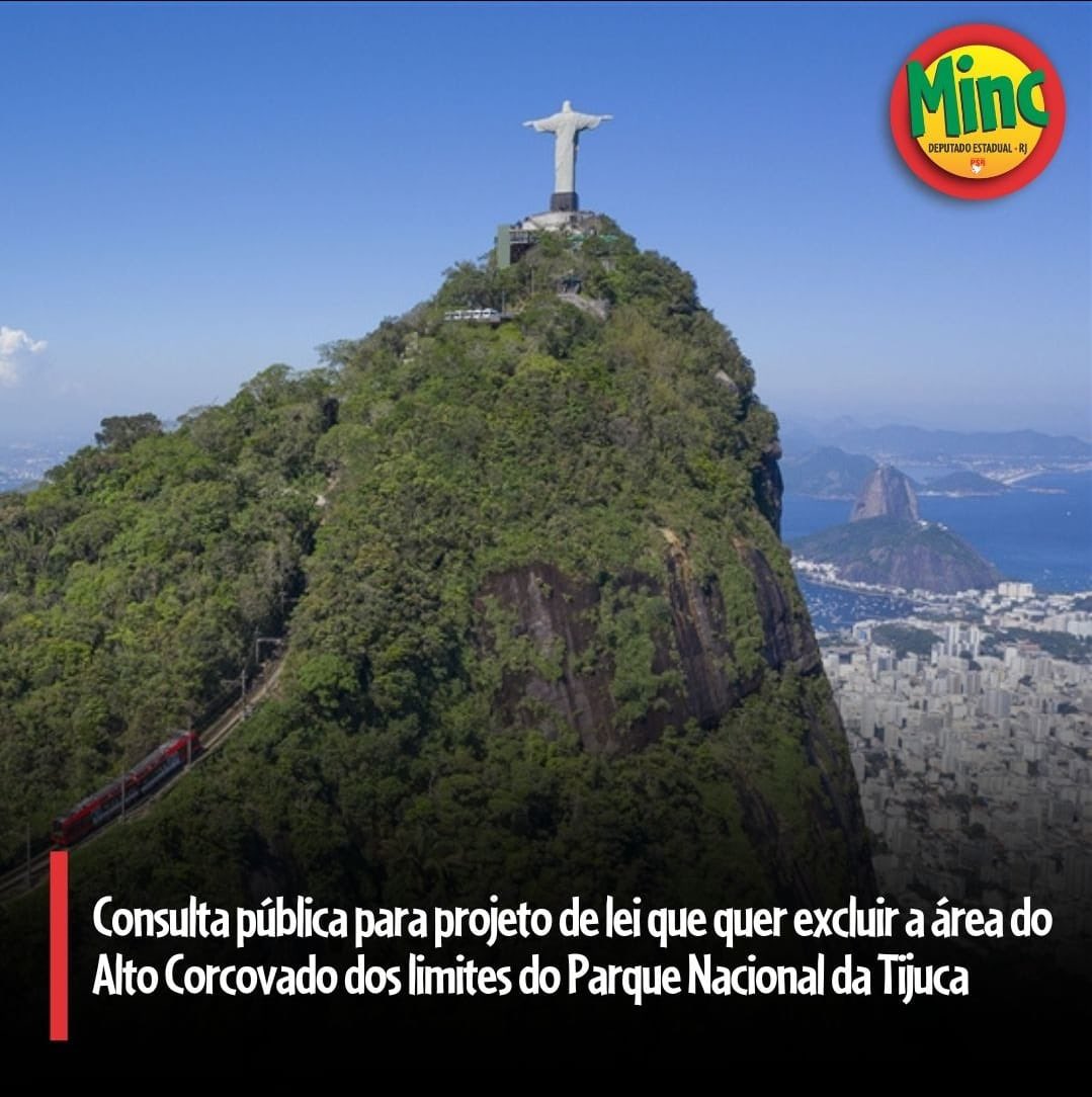 minc_rj's tweet photo. PARTICIPE DA CONSULTA PÚBLICA 

Vamos nos manifestar! Pela quinta vez, a Igreja tenta suprimir a área do Cristo Redentor do Parque Nacional da Floresta da Tijuca. Isso é muito grave, é o ponto de maior visitação do país.

Há um acordo escrito entre o ICMBio e o Vicariato, que pode ir lá realizar atividades e tem uma parte da receita. Mas vamos lembrar que esta receita dos ingressos do ICMBio é a maior do país, o que permite o financiamento de várias outras unidades de conservação que são deficitárias. Com essa tentativa, que depende de lei, claro, querem excluir esse pedaço do território do Parque.

Então, vamos votar nessa consulta contra essa exclusão, porque isso afeta grandemente as nossas unidades de conservação. Diga-se de passagem, estão faltando mais guarda-parques, mais servidores. 

Nós sempre defendemos mais concursos para o Ibama e para o ICMBio, porque a contrapartida disso é defender o clima, é conseguir recursos para o Fundo Clima e para Fundo Amazônia. Inclusive, nós criamos ambos em 2008.

A previsão é que o Fundo Clima tenha, para o ano que vem, 20 bilhões de reais, exatamente para ações de mitigação e de adaptação. 

Vamos votar contra esse projeto de lei.